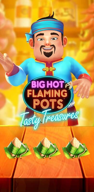 Big Hot Flaming Pots Tasty Treasures in Jackpot Group